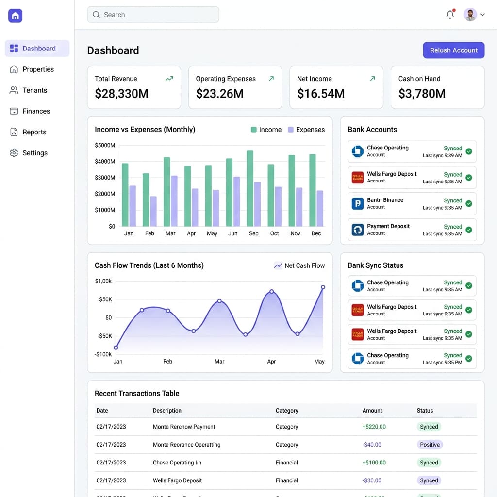 Bayanlux accounting dashboard
